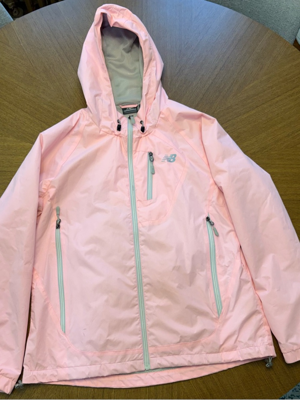 New Balance Light Pink Hooded Windbreaker